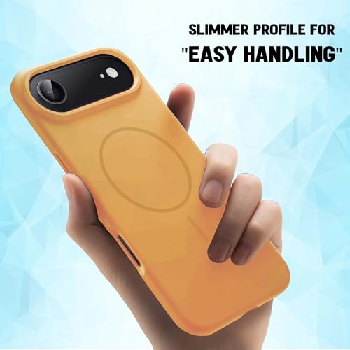 Image of Kratos Active Grip Silicone Case Cover Compatible with iPhone 17 Air - Enhanced Protection, Wireless Magnetic Charging Case with Raised Edge Camera & Screen Protection, Shock-Resistant Design Orange