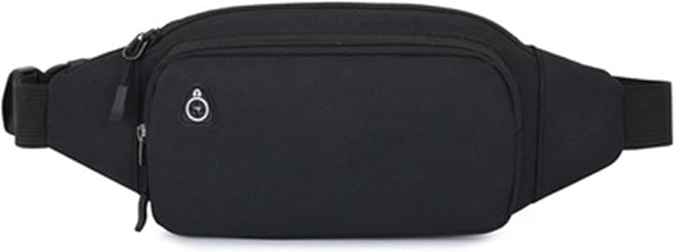 Waterproof Fanny Pack for Men Women, Large Capacity Adjustable Strap Waist Bag for Runners Exercise Traveling Hiking Black