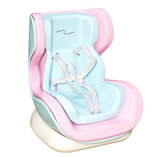 Asiento Coche para Muñecas Compatible con Pop Mart/Labubu -Clip Ventilación & Soporte Escritorio con Base Magnética, para Peluches 10-17cm, Decoración Coche y Accesorio Coleccionista (Azul)