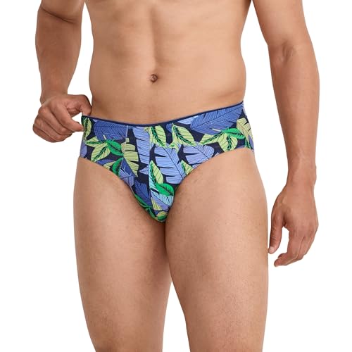 Jockey Men's Underwear True Style Bikini - 3 Pack, Fanning Flora/True Blue/Frolic Stripe, L2
