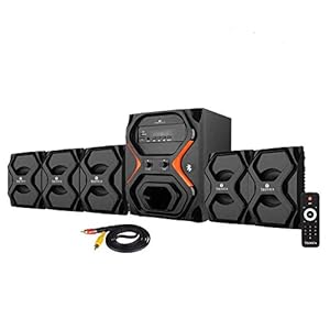 TRONICA Republic Series 5.1 Bluetooth Home Audio Speaker with FM/AUX/USB/SD Card Support and Remote Control (Black)