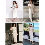 Saodimallsu Damen Sommerkleid Ärmellos Midikleid Strand Tank Kleid Sexy Partykleid Figurbetontes Kleid Einfarbig Strickkleid Casual Freizeitkleid – Bild 5