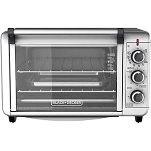 BLACK+DECKER TO3000G 6-Slice Convection Countertop Toaster Oven – Silver