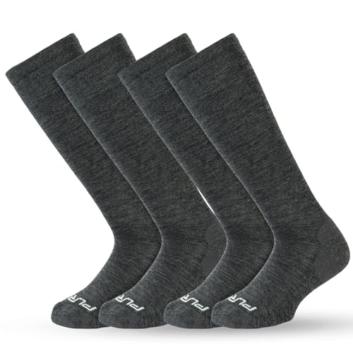 Pure Athlete Alpaca Compression Socks 15-20mmHg Support for Running Hiking Travel & Recovery for Men & Women - USA Made