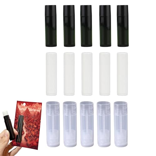 Set di 15 manicotti per rossetti vuoti, rossetto fai da te, balsamo per labbra riutilizzabile, contenitore vuoto per labbra fatto in casa, balsamo per labbra naturale fai da te