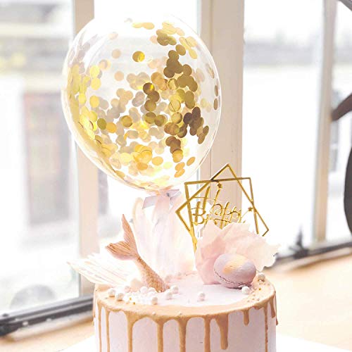 24 Pieces Gold Confetti Balloons | Prefilled 12 Inch Latex Party Balloons With Gold Confetti For Party Decorations, Wedding & Bridal, Proposal (Gold) #TOP6