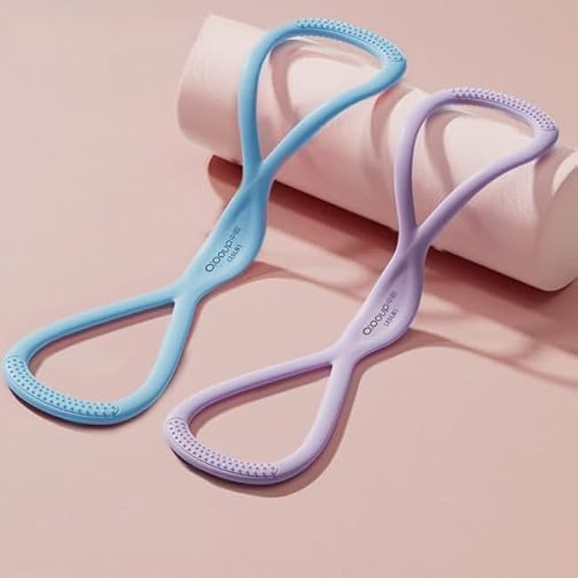 Resistance Bands, Figure 8 Exercise Bands for Women Men, Resistance Band for Working Out, Yoga Gym Fitness Pulling Rope with Handles, Safe, Ease of Use