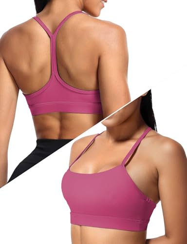 Image of Buauty Sports Bra for Women, Y Back Bralette, Light Support Backless Workout Bra with Removable Pads for Yoga Pilates Gym