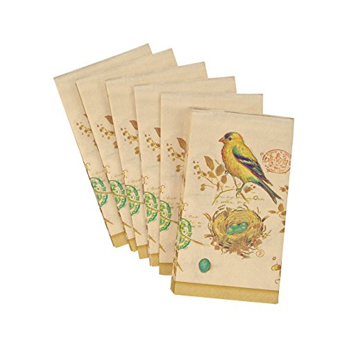 Avanti Linens Gilded Birds Guest Paper Napkins