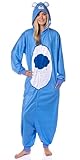 Mad Engine Care Bears Hooded Union Suit Footless One Piece Costume Pajama For Men or Women (Grumpy Bear, 2X-Large/3X-Large)