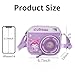 Cute Mini Crossbody Bags, Soft PU Leather Shoulder Bags, Cartoon Adjustable Zipper Cross Body Bag - 2pcs (Purple)