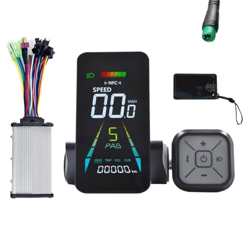 ikafxn E-Bike NFC LCDfBXvC 24V/36V/48V/60V UARTJ\Aj[V[^[ dXN[^[ Xs[h[^[ + 36V 350W Rg[[ 5PIN