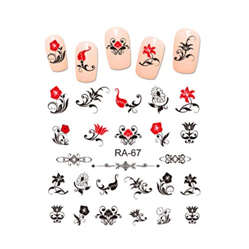 Flower Nail Art Stickers Water Transfer Decals Decorations #TOP2