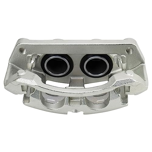Image of TRQ Rear Driver and Passenger Side Brake Caliper Set Caliper Brackets Hardware Compatible with 13-21 Ford F-350 Super Duty with Dual Rear Wheels DRW 13-14 F-450 Super Duty Dual Wheels DRW