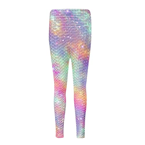 Tie-Dye Print Yoga Pants For Women,Seamless Ruched Leggings Butt Textured Anti-Cellulite Booty Lifting Fitness Leggings #TOP4
