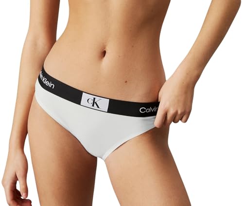 Slip CK Femme QF7222E Bikini Culotte Coton Élastique Logo Visible