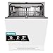 Hisense HV16D5 - Lavavajillas de Integración, Class D, Capacidad 16 Servicios, Alto 81.6cm x Ancho 59.8cm, Secado Automático, Programa Automático, Tercera Bandeja, 15' Lavado Rápido