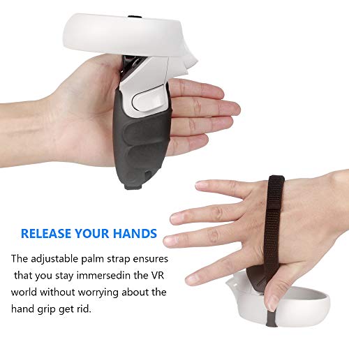 HIJIAO NIEUWE Upgraded Controller Grip Cover & Knuckle Strap voor Oculus Quest 2 (zwart) - Image 5
