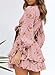 Dokotoo Womens Casual Spring Fashion Fall Sexy V Neck Ruffle Elegant Long Sleeve Empire Waist Cute Chiffon Boho Beach Vacation Tunic Swing A Line Mini Short Skater Dresses for Women 2025 Pink M
