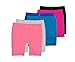 GILBIN'S Girls Above Knee Seamless Solid Colors Nylon Bike Shorts for Sports Or Under Skirts, 6 Pack (Small)