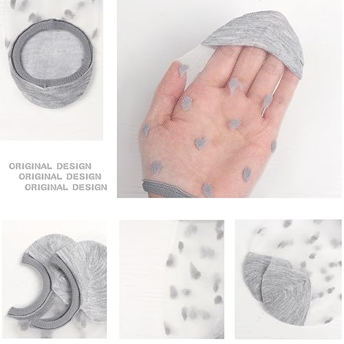 Benefeet Sox Sheer No Show Socks for Women Girls Lace Mesh Low Cut Liner Socks Ultra Thin Nylon Invisible No See Footies Sock3