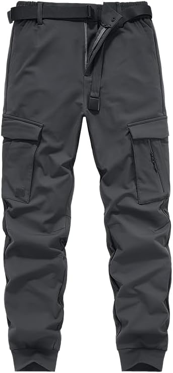 Men's Tactical Cargo Pants Waterproof Hiking Pants Every Season Travel Pants with Elastic Bottom Hem