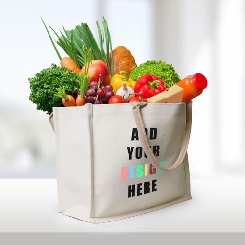 Bolsa Tote de Lona Personalizada para Mujeres miniatura 3