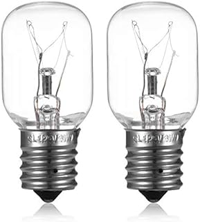 Microwave Light Bulb Stove Light Lamp Compatible with Whirlpool GE Kenmore LG Microwave, Dimmable with E17 Base 125V 40W, Replacement for 8206232A, 2Pcs