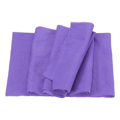 Image of MECCANIXITY 47 inch Elastic Cuffs Ribbed Trims Cotton Fabric Knit Rib Stretch Tape Cuff Sleeve Waistband for Sewing, 20 inch Wide Light Purple