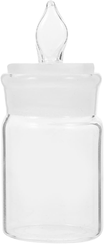 Laboratory Glass Weighing Bottle 30x50mm, Experimental Weighing Jar with Holder for Labs, Chemical Glassware for Precise Measurement in Scientific Experiments