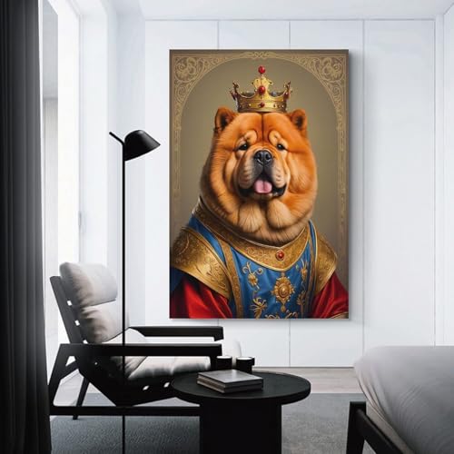 Chow Chow Dog portrait pour raviver un couloir sombre et triste