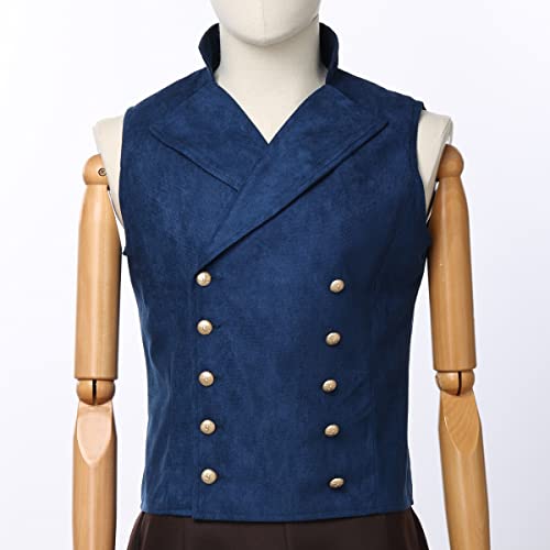 BPURB Men's Suit Vests Victorian Steampunk Double Breasted Gothic Waistcoat2