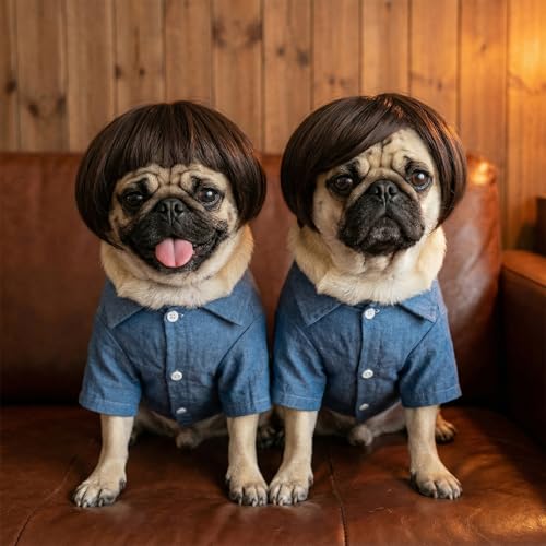 Peluca divertida para perros pequeños y gatos miniatura 3