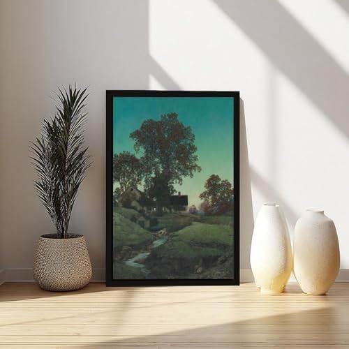 Maxfield Parrish Evening chef-d'œuvre en toile déco murale suspendre