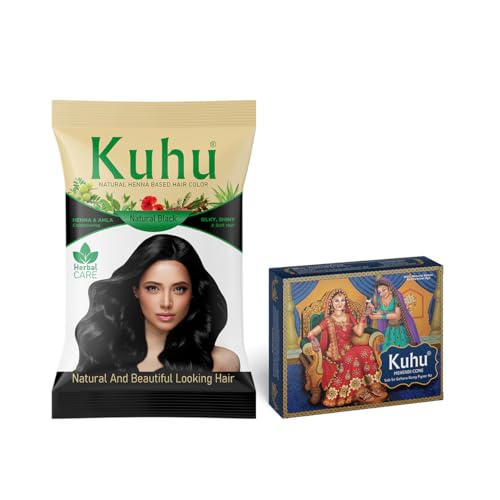 Color de Cabello Natural KUHU con 12 Conos Mehendi miniatura 1