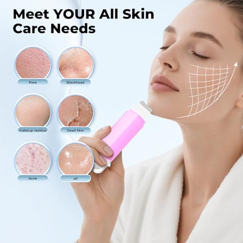 Blackhead Remover Tool Face Scrubber: PETYDOOT Double-Headed Face Spatula Skin Scrubber, Nose Pore Cleaner Blackhead Remover for Facial Deep Cleansing Skin Care Tool for Men & Women (Pink) — view 6