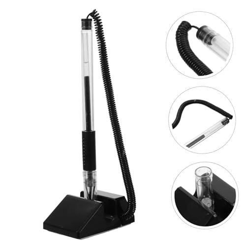 Stylo de signature vertical anti perte avec socle pour bureau et table