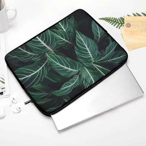 Funda para portátil 15 pulgadas verde hojas largas miniatura 4