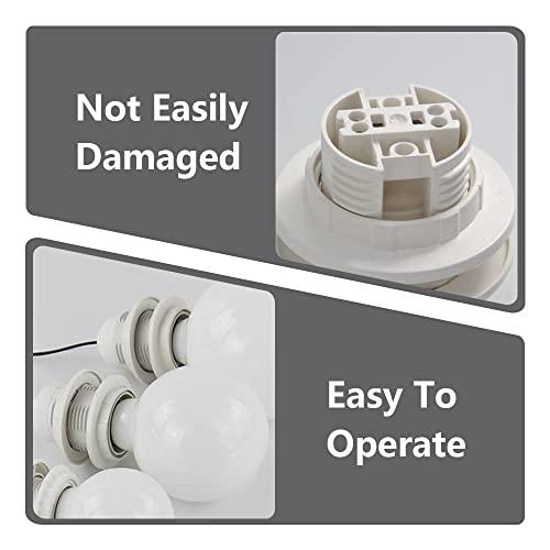 2 Pcs Electric Light Lamp Holder E14 Bulb Light Lamp Holder Socket Pendant Socket Lampshade Ring for Most Light Bulbs - Image 6