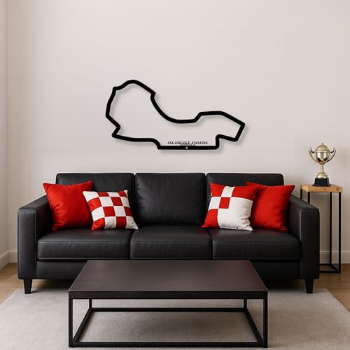 Circuit Formule 1 Albert Park décoration murale alu 4mm noir mat pour intérieur 2025