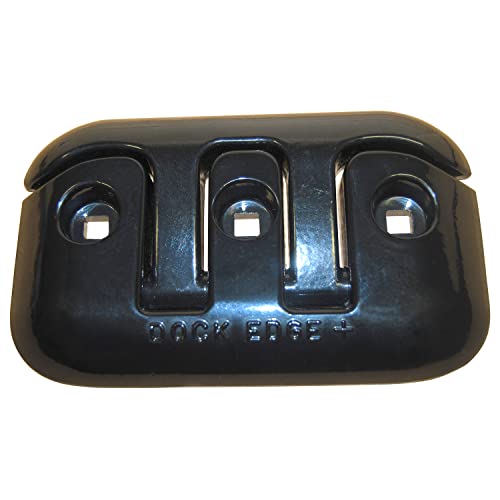 Dock Edge + Flip Up Dock Cleat, 8" - Black Aluminum #TOP1