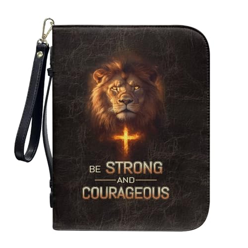 Entornuest Black Cross Bible Book Cover Church Bag Carrying Case Fashion Bible Tote Handbag Black Ribbon Fabric Protective Church Bible Bag with Zippered