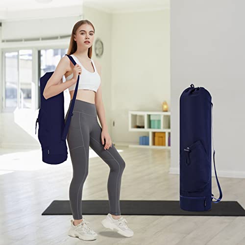sportsnew Yoga Mat Bag Large with Adjustable Carry Strap Pilates Bag with Bottle Pocket and Wet Compartment - Image 6