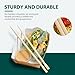 Soeos 50 Chopsticks Disposable Bulk - Natural Wooden Chopsticks & Bamboo Chopstick for Sushi, Takeout, Party - Smooth, Individually Wrapped Single-Use Chopstick (Approx.50 Pairs)