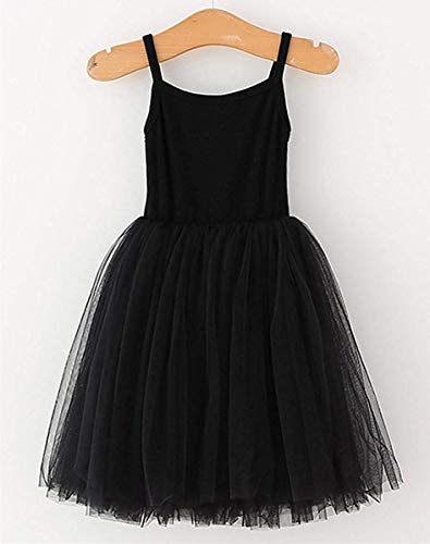 Bgirnuk Baby Girl Tutu Dress Toddler Sleeveless Tutu Dress Infant Tulle Dresses 580 Black 4T #TOP1