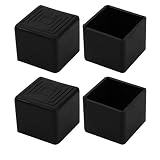 color principal: negro sourcing map 25mm x 25 mm Silla Pierna Protectores de Piso pies de Mesa Consejos Tapas más Gruesas Tapas 4 unids