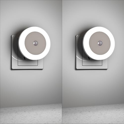 Image of fizzytech Smart Motion Sensor LED Light Bulb with Automatic On /Off and Dimmable White Glow, Energy Efficient 7W LED Bulb for Home, Stairs, Kitchen, Bathroom, Wardrobe Lighting(Round White Pack-2)