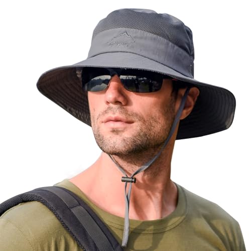 Rosoz Cappello da pescatore, UPF 50+, cappello estivo da uomo,