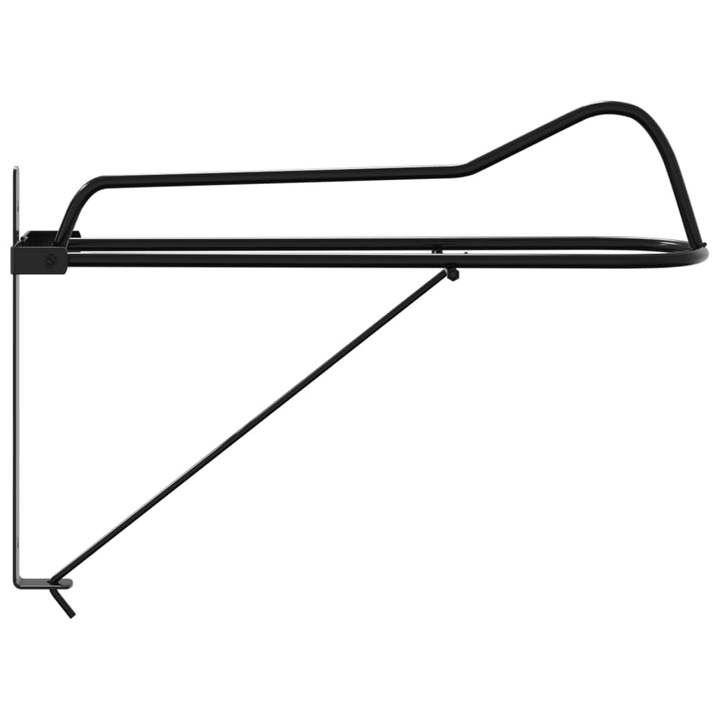 Supporto per sella pieghevole, montaggio a parete, nero, in ferro, accessorio per equitazione, stabile, versatile