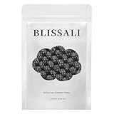 Blissal Exfoliating Shower Towel, Premium Scrub Wash Cloth for Body Face, Deep Exfoliating, 2-in-1 Exfoliating Washcloth with 2 Sides for All Skin Types (Black)